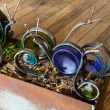 Reclaimed Glass Lawn Ornaments by Bottle Rocket Design