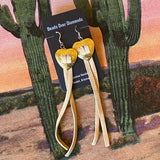 Concho and Leather Earrings by Beads Over Diamonds