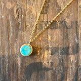 Dainty Turquoise Pendant by Lumenrose