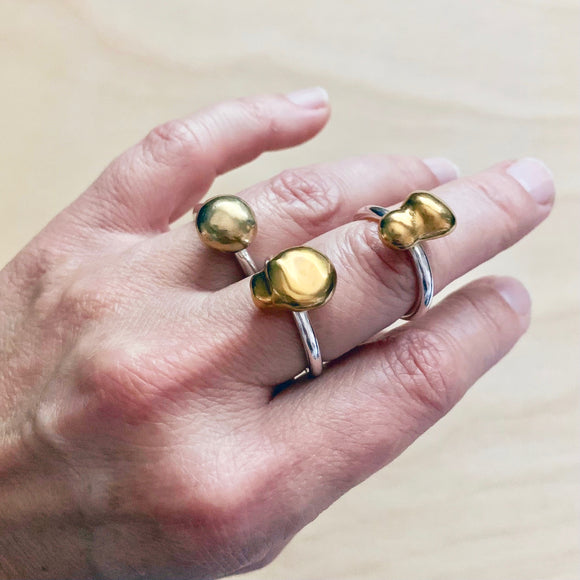 Bronze Nugget Rings by Little Toro Designs*