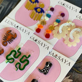 Acrylic and Polymer Earrings by Luna & Saya