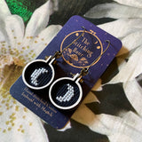 Cross-stitched Earrings by The Stitching Hour