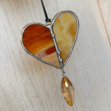 Stained Glass Heart Sun Catchers by Goodness Glass
