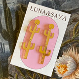 Acrylic Cacti Earrings by Luna & Saya