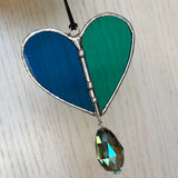 Stained Glass Heart Sun Catchers by Goodness Glass