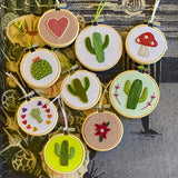 Hand Stitched Ornaments by Mehgan on the Moon