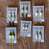 Bone Accent Earrings by Heliotrope