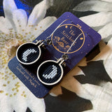 Cross-stitched Earrings by The Stitching Hour