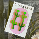 Acrylic Cacti Earrings by Luna & Saya