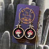 Cross-stitched Earrings by The Stitching Hour