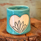Hand Carved Sipping Cups by Crooked Tree Ceramics