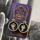 Cross-stitched Earrings by The Stitching Hour