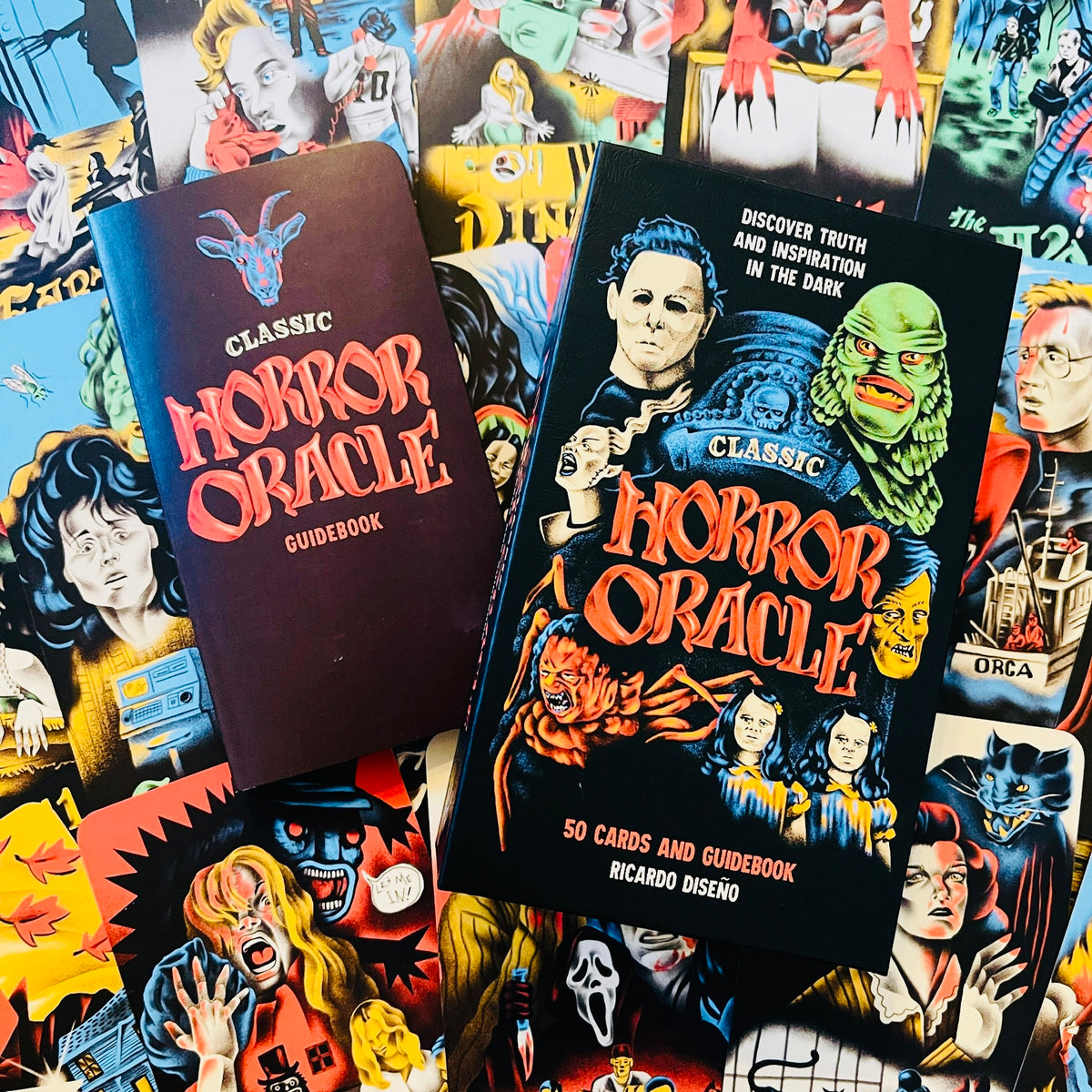 50 Cards and Guidebook Classic Horror Oracle – Pop Cycle Tucson