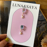 Acrylic and Polymer Earrings by Luna and Saya