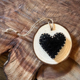Heart Ornaments by String & Stencil