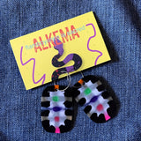 Recycled Plastic Earrings by Alkema Arts