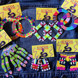 Recycled Plastic Earrings by Alkema Arts