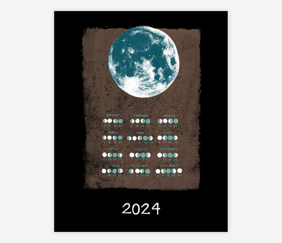2024 Moon Phase Calendar Print*