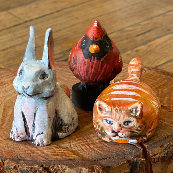 3D Printed & Hand-Painted Animals by Isaac Lange