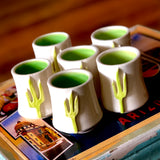 Cactus Shot Glass by Crooked Tree Ceramics