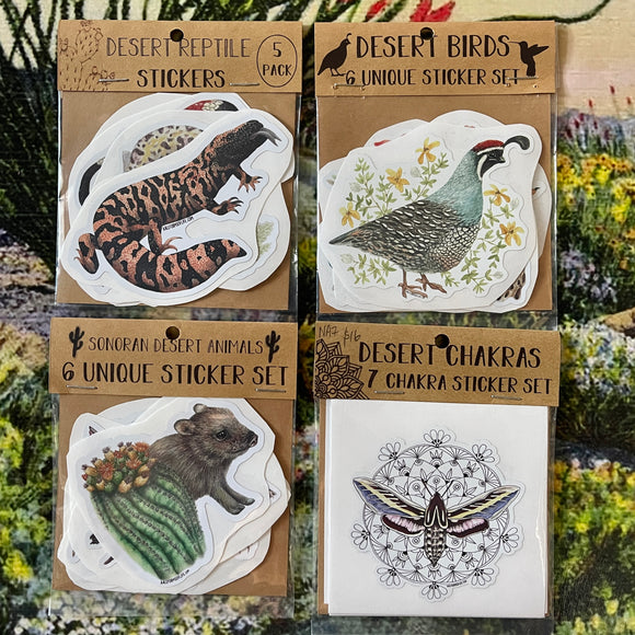 Sonoran Desert Critters Sticker Set by Aall Forms of Life