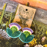 Jardin Des Fantomes Ceramic Earrings by Tough Kitty Designs