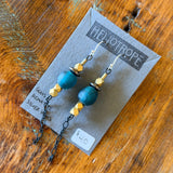 Glass & Pearl Earrings by Heliotrope