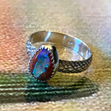 Stoned Snake Skin Rings by Forged Silver Dust*