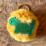 Fuzzy Pom Key Chains by Monster Booty Threads