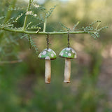 Lightweight Wool Mushroom Earrings by Bobbi Solum