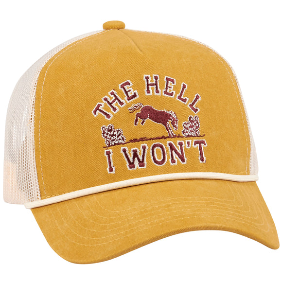 I Won't Trucker Hat by Johnny Carrillo