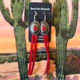 Concho and Leather Earrings by Beads Over Diamonds