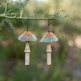 Lightweight Wool Mushroom Earrings by Bobbi Solum