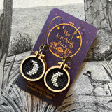 Cross-stitched Earrings by The Stitching Hour