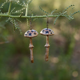 Lightweight Wool Mushroom Earrings by Bobbi Solum