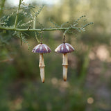 Lightweight Wool Mushroom Earrings by Bobbi Solum