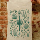 Handprinted Flour Sack Tea Towel