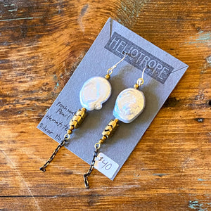 Glass & Pearl Earrings by Heliotrope