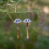 Lightweight Wool Mushroom Earrings by Bobbi Solum
