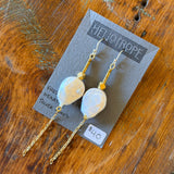 Glass & Pearl Earrings by Heliotrope