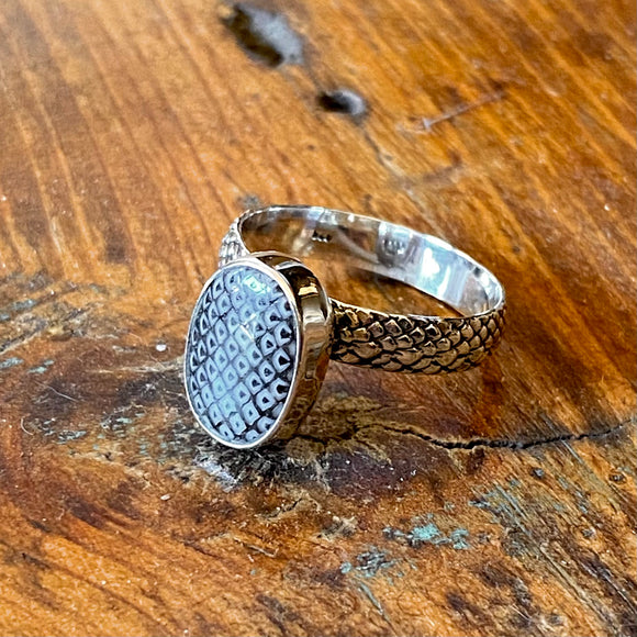 Agate Snake Rings by Forged Silver Dust