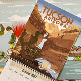 2027 Tucson Wall Calendar by RetroTrek