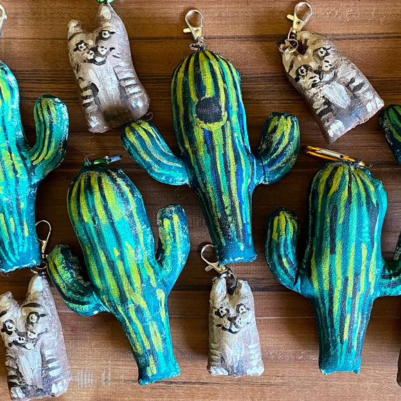 Painted Fabric Keychains by Isaac Lange*