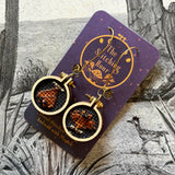 Cross-stitched Earrings by The Stitching Hour