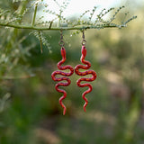 Lightweight Wool Snake Earrings by Bobbi Solum