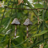 Lightweight Wool Mushroom Earrings by Bobbi Solum