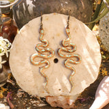 Lightweight Wool Snake Earrings by Bobbi Solum