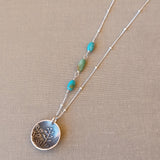 Turquoise & Silver Pendants by Cactus Bloom Design