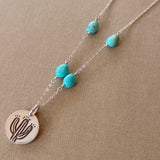 Turquoise & Silver Pendants by Cactus Bloom Design