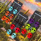 Skull Dangle Earrings by Beads Over Diamonds
